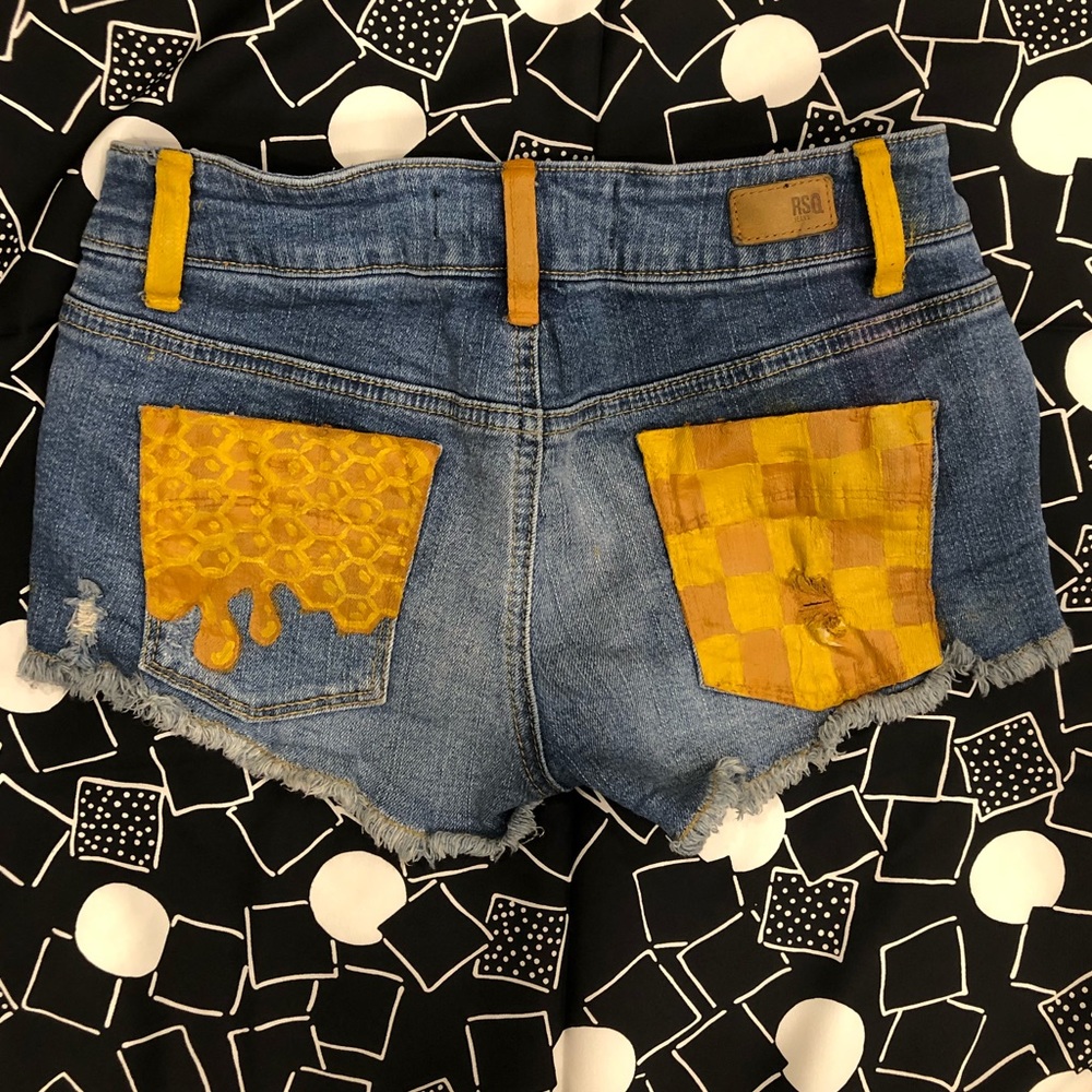 Hand-painted Honey Shorts